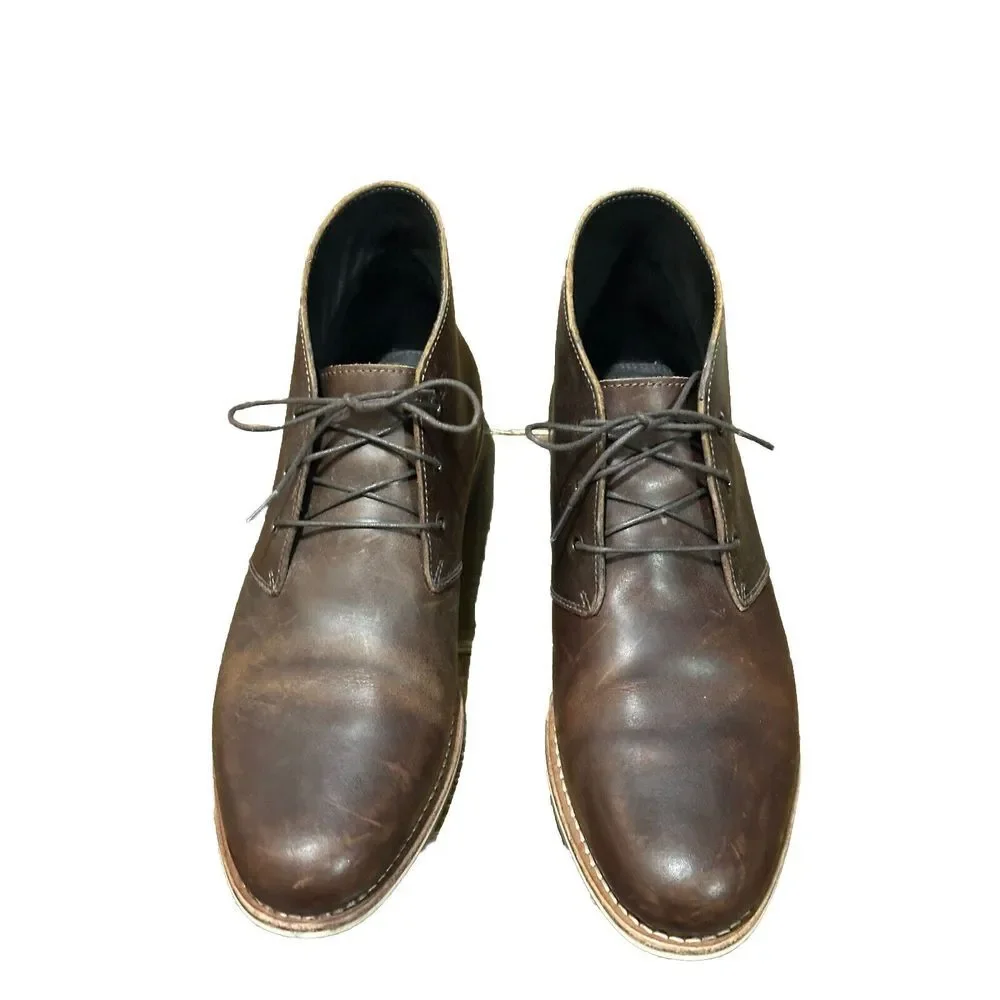 Helm Declan Chukka Boots‎ Leather Brown Men's Size 9.5 M Lace Up Modern Day